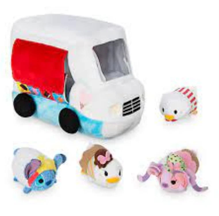 Disney Ice cream truck Stitch Angel Donald Daisy Duck Tsum Tsum Soft Plush toy