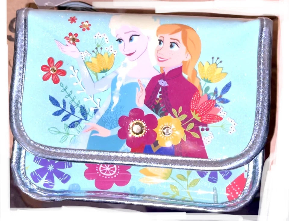 DISNEY STORE AUTHENTIC Frozen Anna & Elsa Crossbody Bag Girls Purse Accessory