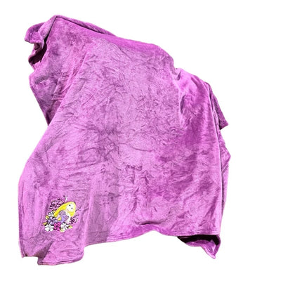 Disney Store official Princess RAPUNZEL fleece blanket Throw PURPLE NEW 50"X60"