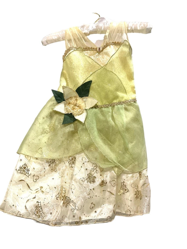 Disney official Princess and Frog Tiana costume girls kids Green party Size 5/6