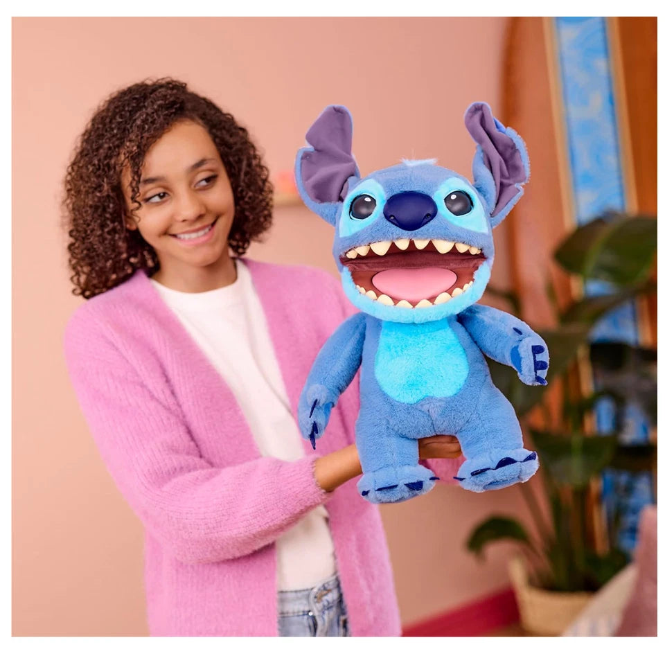 Real FX Disney Stitch Puppet 18''inch Interactive Plush Toy Sounds Realistic