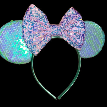 Disney Little Mermaid Ariel Halloween Headband Glitter Kids Adults One Size
