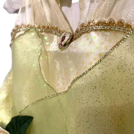 Disney official Princess and Frog Tiana costume girls kids Green party Size 5/6