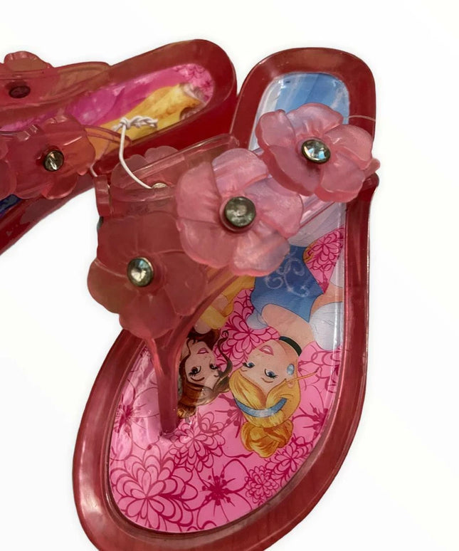 New Disney Store Princess Pink jelly slipper Aurora Ariel Shoes Kids UK 9/10