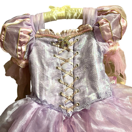 Disney Store Deluxe Tangled Rapunzel costume Dress UK 11/12 kids Girls NEW Tag