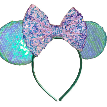 Disney Little Mermaid Ariel Halloween Headband Glitter Kids Adults One Size
