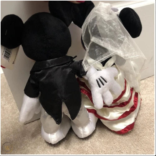 DISNEYLAND MICKEY AND MINNIE MOUSE WEDDING SOFT PLUSH PAIR NEW TAGGED