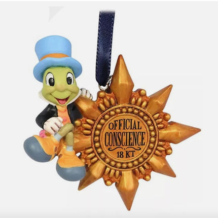 Disney Store Jiminy Cricket Official Conscience Award Christmas Tree Decoration