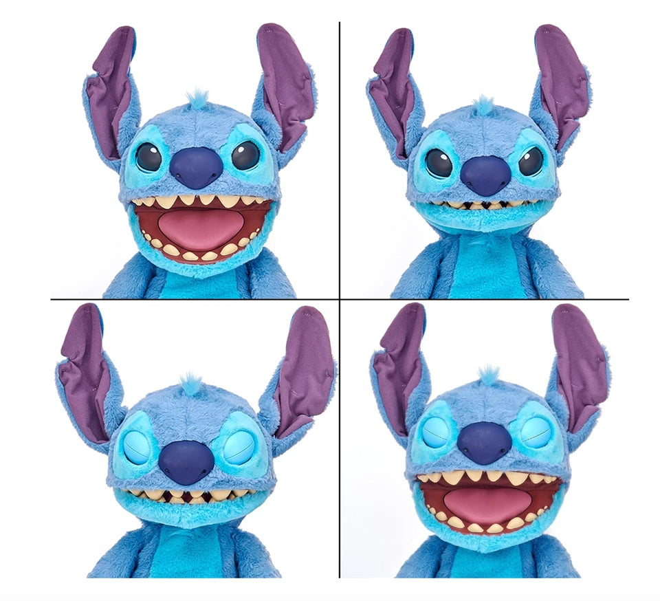 Real FX Disney Stitch Puppet 18''inch Interactive Plush Toy Sounds Realistic