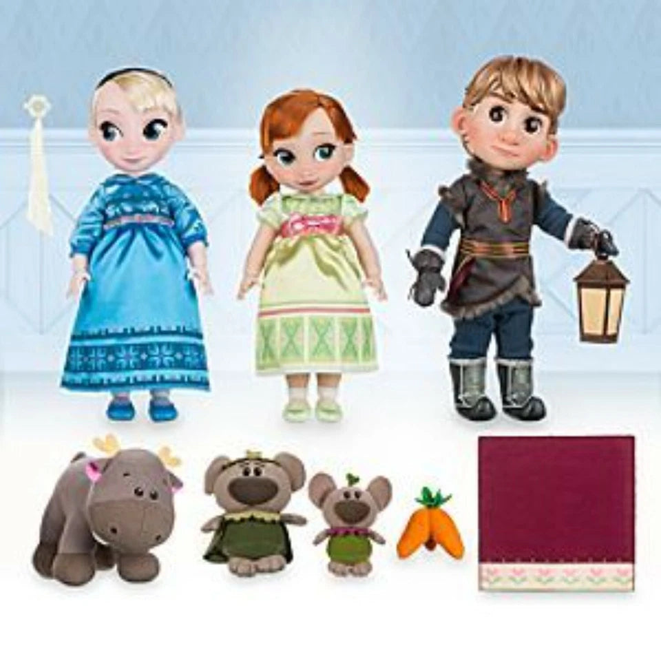 Disney Animators Collection Deluxe Dolls Gift Set Frozen ELSA ANNA KRISTOFF SVEN