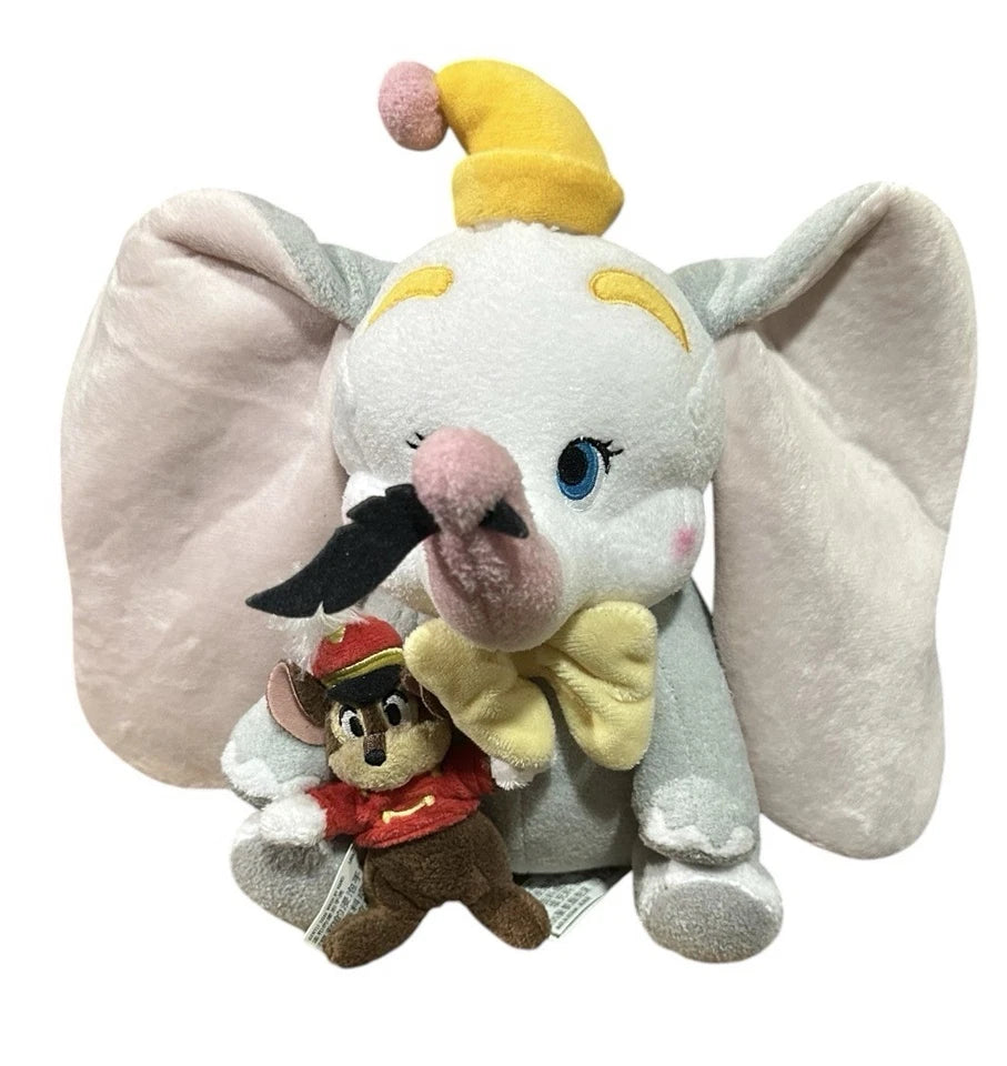 New Official Disney Store Tag Dumbo Elephant Plush Soft Toy W Timothy Mouse 28cm