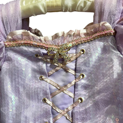 Disney Store Deluxe Tangled Rapunzel costume Dress UK 11/12 kids Girls NEW Tag