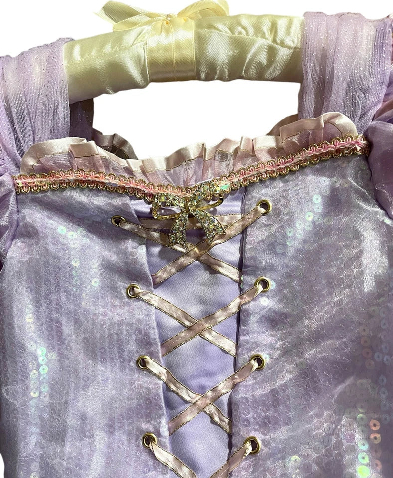 Disney Store Deluxe Tangled Rapunzel costume Dress UK 11/12 kids Girls NEW Tag