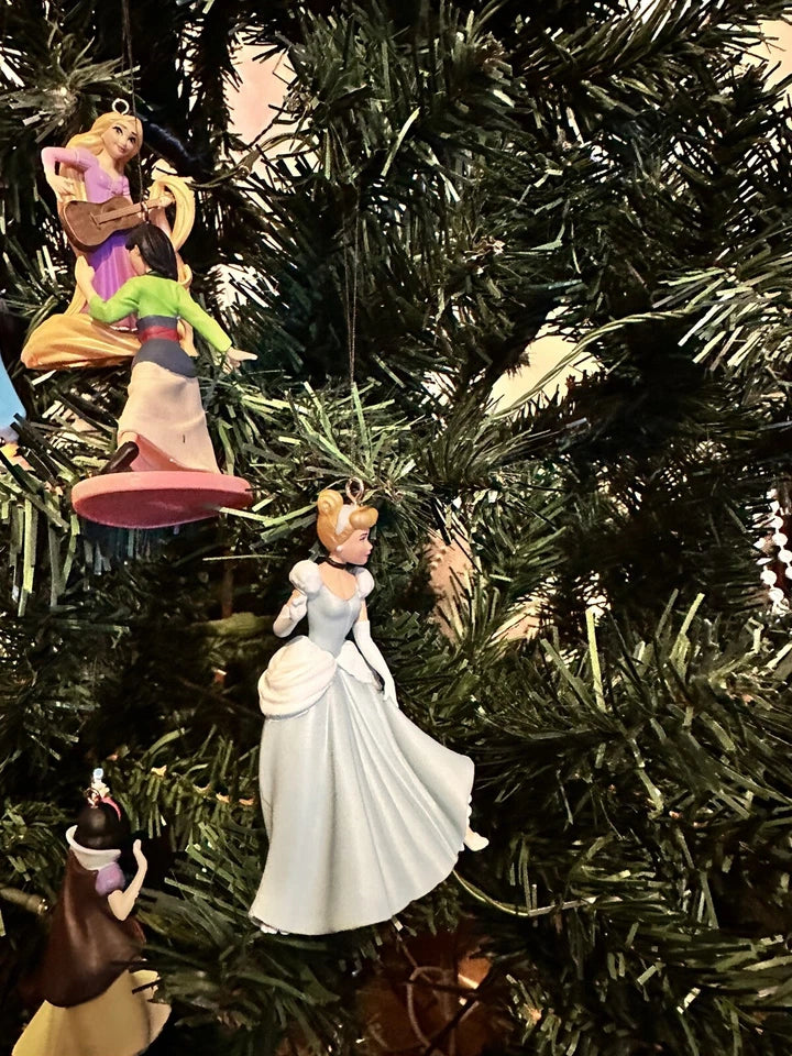 Disney Princess Exclusive 9pc Holiday Ornament Set Christmas Tree