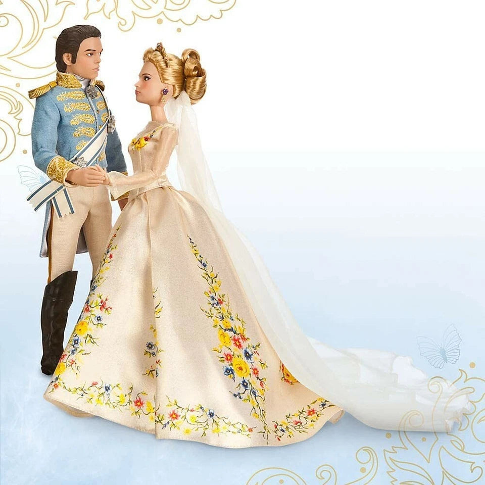 Cinderella & Prince Charming Wedding Doll Set 11" Action Film 2015.