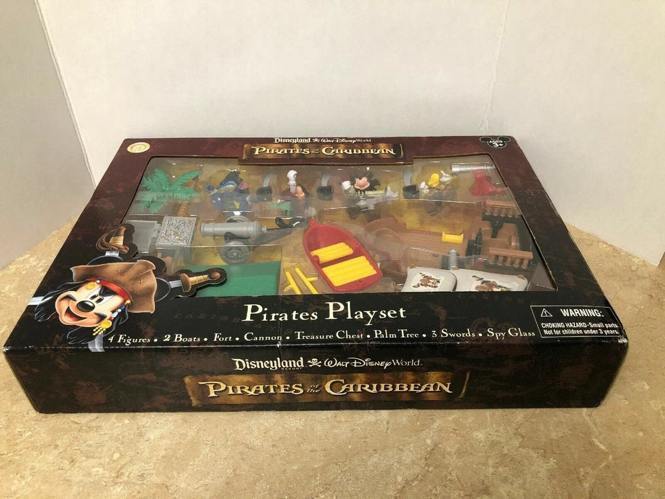 Disneyland Mickey Mouse Pirates Of The Caribbean Play Set Stitch Mickey Donald