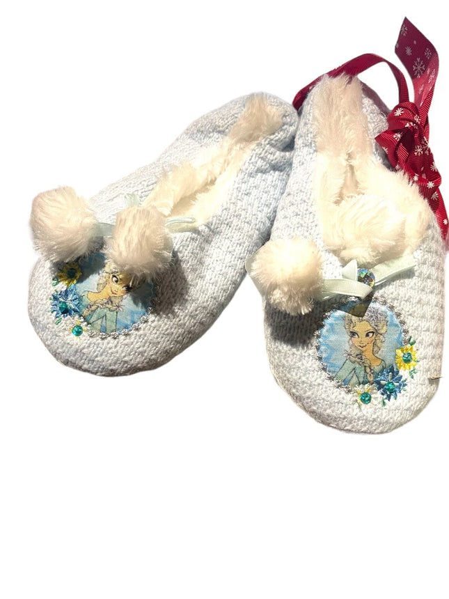 Disney Authentic Frozen Elsa Anna Warm Winter Indoor Slipper Shoes UK Kids 9-10