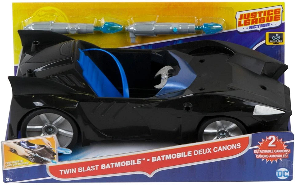 JUSTICE LEAGUE Batman Action Twin Blast Batmobile Vehicle Toy New Boxed