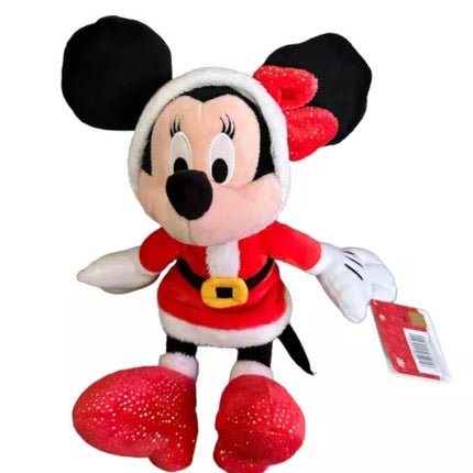 Disney Minnie Mouse Red Christmas Santa Soft Plush Doll