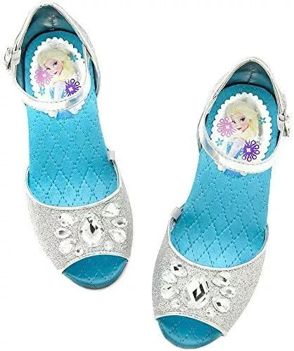 Disney Store Frozen Elsa Sparkle Stones Silver Heel