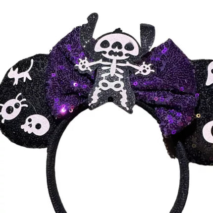 Disney Christmas Minnie Bow Sequin Halloween Headband