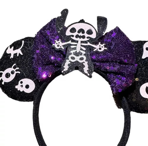 Disney Christmas Minnie Bow Sequin Halloween Headband