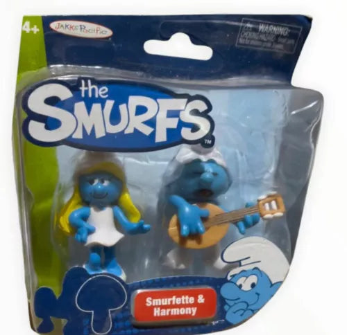 The Smurfs Smurfette & Harmony figures