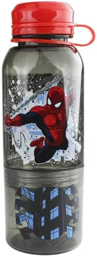 Disney Store Boys Spider-Man plastic Double-fisted Snack water Bottle