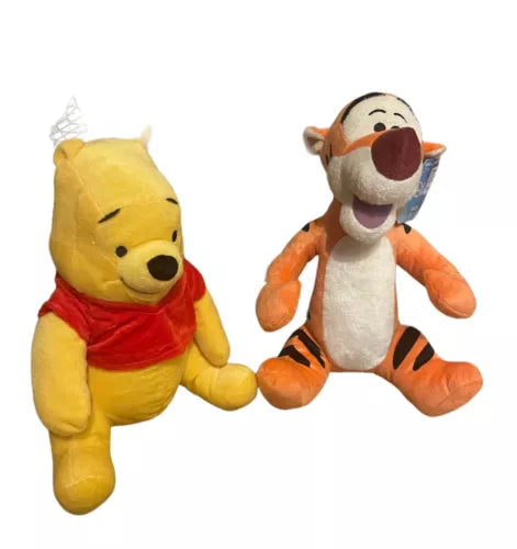 Disney Winnie The Pooh and Tiger Plush Soft Doll Toy medium size