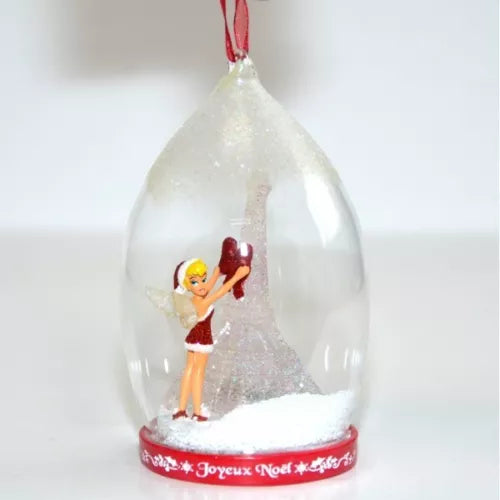 Disneyland Tinkerbell Light up Christmas Bauble Eiffel Tower