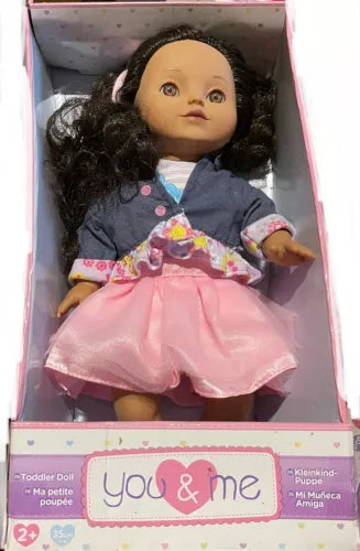 YOU & ME 14" BABY TODDLER BLACK HAIR DOLL TOYS