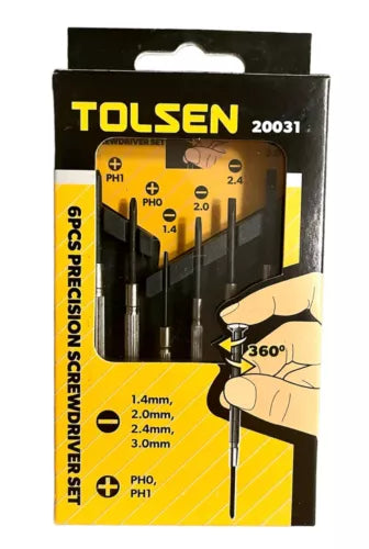 Tolsen Presision Screwdriver 6 pc set Includes