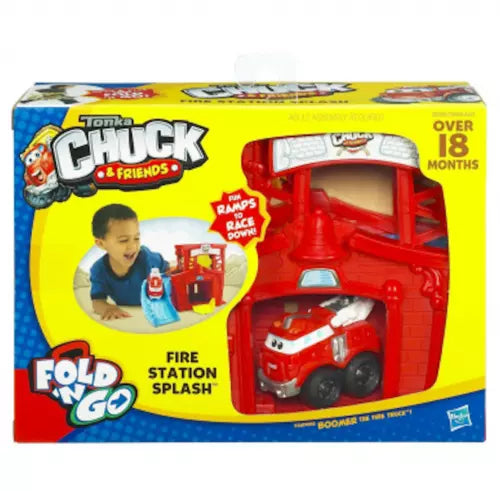 Tonka Chuck & friends fold n go fire station splash