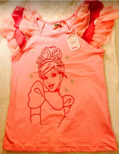 Disney Store Princess Top T shirt Bibbidi Bobidi Boutique serwanski Girls size