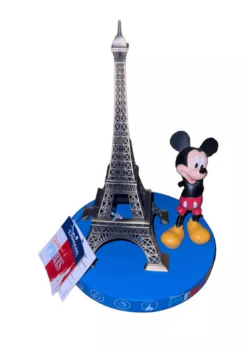 Disney Parks Paris Eiffel Tower Souvenir and Mickey Mouse Figurine