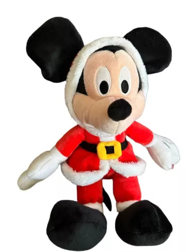 Disney Mickey Mouse Red Christmas Santa Soft Plush Doll