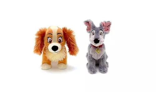 Official Disney Store Lady & The Tramp Soft Mini Plush Toys