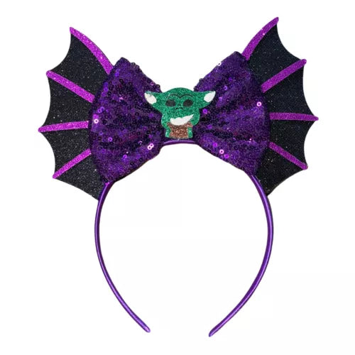 Disney Style Purple Yoda vampire Halloween Headband