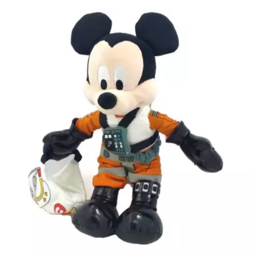 Disney Parks Star Wars Wing Pilot Mickey Mouse Soft Plush Doll Toy